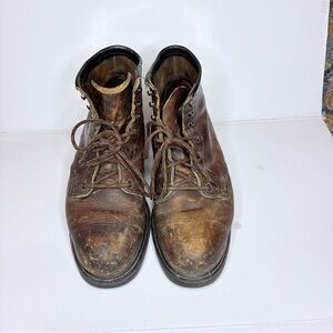 Red Wing Shoes Brown Leather Lace-Up Men's Work Boots